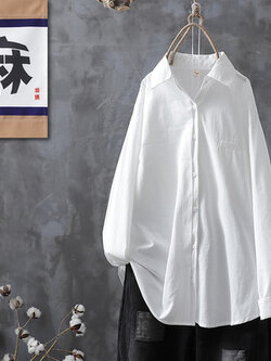 เสื้อเชิ้ตผ้าฝ้ายลินิน ขายเสื้อเชิ้ต ผ้าลินิน เสื้อเชิ้ตผ้าฝ้ายผู้หญิง