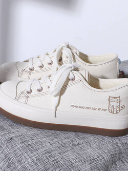 รองเท้าผ้าใบผู้หญิง รองเท้าผ้าใบสไตล์วัยรุ่น