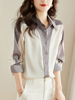 เสื้อเชิ้ตผู้หญิงแขนยาว เสื้อเชิ้ตผู้หญิงใส่ทํางาน 390 บาทต่อชิ้น ฟรีค่าจัดส่ง