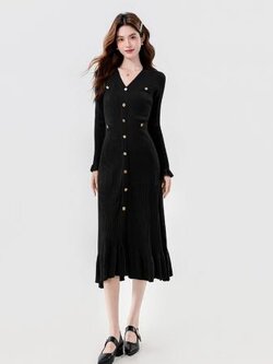 เดรสสีดำสุภาพ เรียบหรู ดูดี เหมาะกับทุกโอกาส | เดรสผู้หญิงแฟชั่นสุภาพ