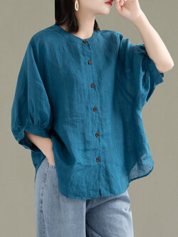 เสื้อลินิน เสื้อผ้าฝ้ายลินิน เสื้อเชิ้ตผ้าลินิน BY Zimo