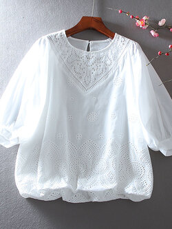 เสื้อลินิน เสื้อผ้าฝ้ายลินิน เสื้อเชิ้ตผ้าลินิน ปักลายสวยๆด้วยด้าย สไตล์VINTAGE BY Dreamroom