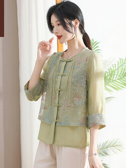 เสื้อผ้าคุณแม่วัย 60 เสื้อคนแก่ผู้หญิงวัย60