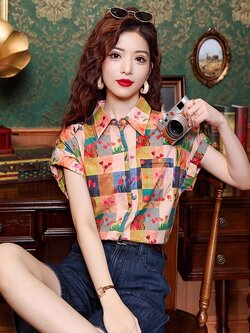 เสื้อเชิ้ตผู้หญิงใส่ทํางาน 390 บาทต่อชิ้น ฟรีค่าจัดส่ง