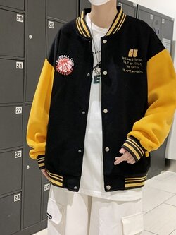 เสื้อแจ็คเก็ตเบสบอล เสื้อคลุม เสื้อแขนยาวสไตล์เกาหลี