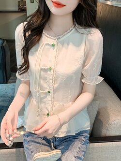 เสื้อเชิ้ตผู้หญิงใส่ทํางาน 390 บาทต่อชิ้น ฟรีค่าจัดส่ง