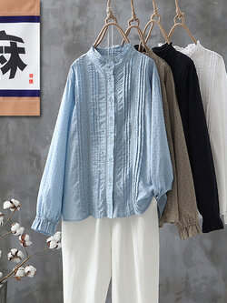 เสื้อเชิ้ตผ้าฝ้ายลินิน ขายเสื้อเชิ้ต ผ้าลินิน เสื้อเชิ้ตผ้าฝ้ายผู้หญิง