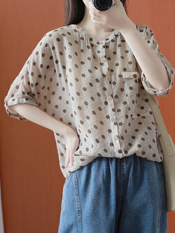 เสื้อผ้าฝ้าย เสื้อผ้าลินิน สไตล์ฤดูร้อน BY Lian Zhi Cotton and linen art สไตล์VINTAGE มีขนาดไซส์อกประมาณ 35-40 นิ้ว