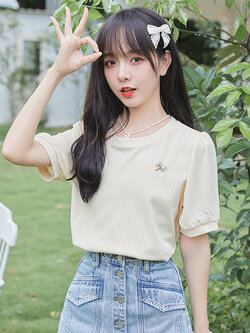 เสื้อผ้าวัยรุ่นเกาหลี เสื้อยืดวัยรุ่นผู้หญิง มีขนาด S M L XL