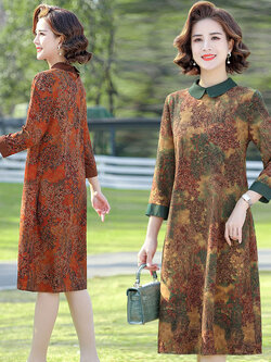 เดรสวัยผู้ใหญ่40-60ปี เดรสคุณแม่ ชุดเดรสทำงานวัยผู้ใหญ่ แบรนด์ MAMA DRESS