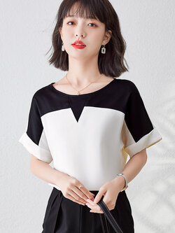 เสื้อลูกไม้ แขนสั้น