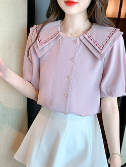 เสื้อลูกไม้ แขนสั้น