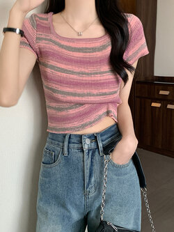 เสื้อผ้าวัยรุ่นเกาหลี เสื้อยืดวัยรุ่นผู้หญิง มีขนาด S M L XL