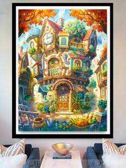 ชุดปักครอสติช รูปบ้าน สอบถามขนาดและสั่งซื้อได้ที่ LINE