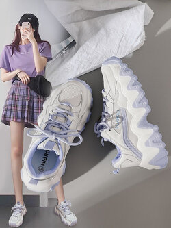 รองเท้าผ้าใบเสริมส้นสูง ไซต์35-39 Beautiful Feet Fashion Shoes