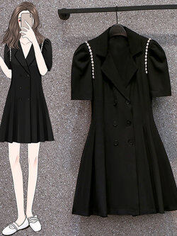 เดรสแขนสั้น มีไซส์ L-4XLอก 38-47 นิ้ว ใส่ได้ทั้งสาวหุ่นดีน่ารักจนถึงสาวอวบพลัสไซส์