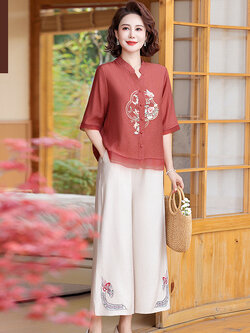 เสื้อผ้าคุณแม่วัย 60 เสื้อคนแก่ผู้หญิงวัย60