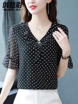 เสื้อชีฟอง เสื้อแฟชั่นสุภาพสตรีวัยผู้ใหญ่ มีไซต์ อก34นิ้ว-43นิ้ว