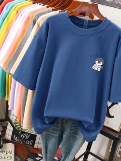 เสื้อยืดคอตตอน สกรีนลายน่ารัก มีหลากหลายสี ส่งฟรีทั่วไทย BY JIMIAO