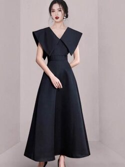 เดรสสีดำสุภาพ เรียบหรู ดูดี เหมาะกับทุกโอกาส | เดรสผู้หญิงแฟชั่นสุภาพ