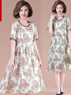 เดรสวัยผู้ใหญ่40-60ปี เดรสคุณแม่ ชุดเดรสทำงานวัยผู้ใหญ่ แบรนด์ MAMA DRESS