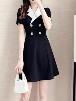 เดรสสีดำสุภาพ เรียบหรู ดูดี เหมาะกับทุกโอกาส | เดรสผู้หญิงแฟชั่นสุภาพ