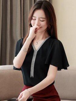 เสื้อสีดำสุภาพ เรียบหรู ดูดี เหมาะกับทุกโอกาส | เสื้อผู้หญิงสุภาพ