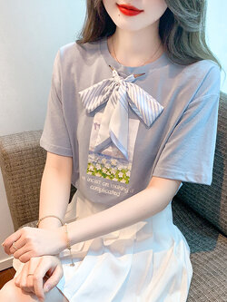 เสื้อผ้าวัยรุ่นเกาหลี เสื้อยืดวัยรุ่นผู้หญิง มีขนาด S M L XL