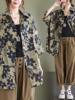 เสื้อลินินคนอ้วน เสื้อทีเชิ้ตคนอ้วนผู้หญิง เสื้อทีเชิ้ตตัวใหญ่ By Literary Plus size