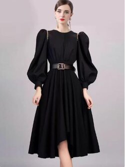 เดรสสีดำสุภาพ เรียบหรู ดูดี เหมาะกับทุกโอกาส | เดรสผู้หญิงแฟชั่นสุภาพ