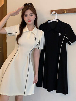 เดรสแขนสั้น มีไซส์ L-4XLอก 38-47 นิ้ว ใส่ได้ทั้งสาวหุ่นดีน่ารักจนถึงสาวอวบพลัสไซส์ จัดส่งฟรี! ทักแชทสั่งซื้อ