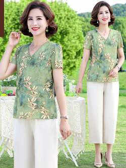 เสื้อผ้าคุณแม่วัย 60 เสื้อคนแก่ผู้หญิงวัย60