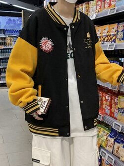 เสื้อแจ็คเก็ตเบสบอล เสื้อคลุม เสื้อแขนยาวสไตล์เกาหลี