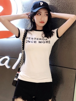 เสื้อยืดคอตตอน เสื้อยืดสไตล์เกาหลี