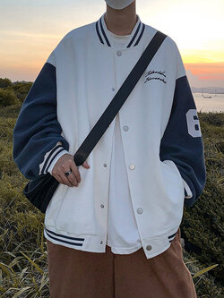 เสื้อแจ็คเก็ตเบสบอล เสื้อคลุม เสื้อแขนยาวสไตล์เกาหลี