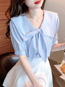 เสื้อลูกไม้ แขนสั้น