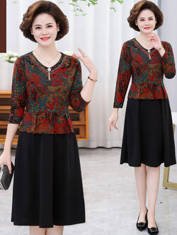 เดรสวัยผู้ใหญ่40-60ปี เดรสคุณแม่ ชุดเดรสทำงานวัยผู้ใหญ่ แบรนด์ MAMA DRESS