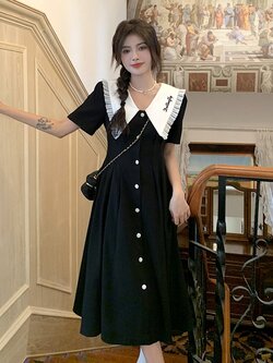 เดรสวัยรุ่น-เดรสคนอ้วนวัยรุ่น L-4XL(อก38-46 นิ้ว)