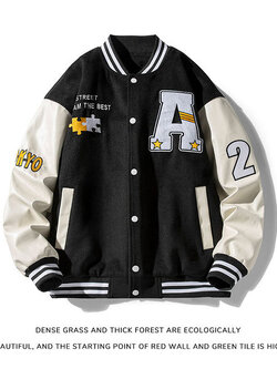 เสื้อแจ็คเก็ตเบสบอล เสื้อคลุม เสื้อแขนยาวสไตล์เกาหลี