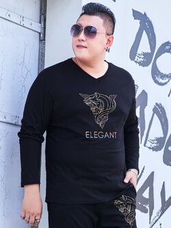 เสื้อยืดผู้ชายอ้วน S-5XL(อกเสื้อ39-51นิ้ว)
