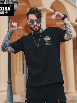 เสื้อยืดผู้ชายอ้วน S-5XL(อกเสื้อ39-51นิ้ว)