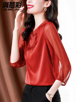 เสื้อชีฟอง เสื้อแฟชั่นสุภาพสตรีวัยผู้ใหญ่ มีไซต์ อก34นิ้ว-43นิ้ว