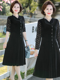 เดรสวัยผู้ใหญ่40-60ปี เดรสคุณแม่ ชุดเดรสทำงานวัยผู้ใหญ่ แบรนด์ MAMA DRESS