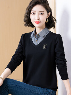 เสื้อยืดสีดำ แฟชั่น เสื้อยืด T-shirt สีดำ สวมใส่สบาย ไม่ร้อน