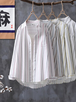 เสื้อเชิ้ตผ้าฝ้ายลินิน ขายเสื้อเชิ้ต ผ้าลินิน เสื้อเชิ้ตผ้าฝ้ายผู้หญิง