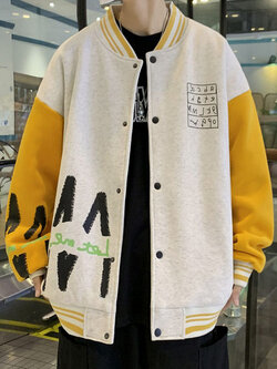 เสื้อแจ็คเก็ตเบสบอล เสื้อคลุม เสื้อแขนยาวสไตล์เกาหลี