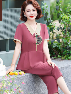 เสื้อผ้าคุณแม่วัย 60 เสื้อคนแก่ผู้หญิงวัย60