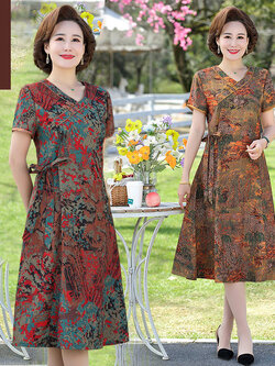 เดรสวัยผู้ใหญ่40-60ปี เดรสคุณแม่ ชุดเดรสทำงานวัยผู้ใหญ่ แบรนด์ MAMA DRESS