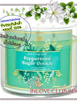 Bath & Body Works Slatkin & Co / Candle 14.5 oz. (Peppermint Sugar Cookie) *กลิ่นหอมหวานขนมคุกกี้ผสมกลิ่นสดชื่นของมินต์