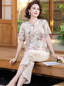 เสื้อผ้าคุณแม่วัย 60 เสื้อคนแก่ผู้หญิงวัย60